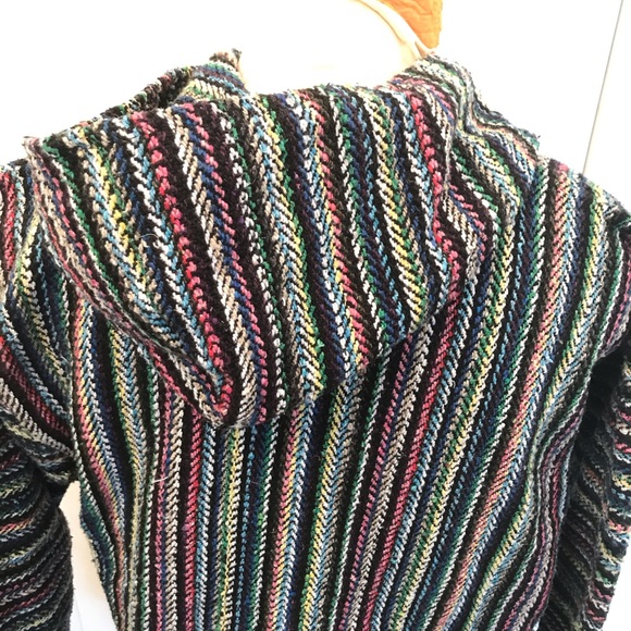 Earth Ragz hoodie “drug rug” blanket sweater - S - Picture 10 of 11